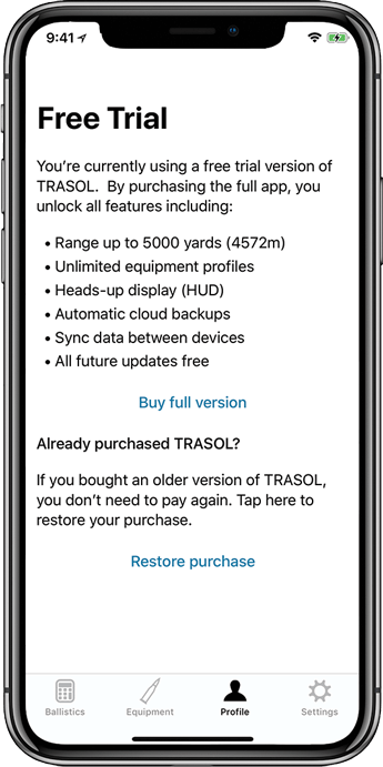 Trasol 2.0 - Free Trial