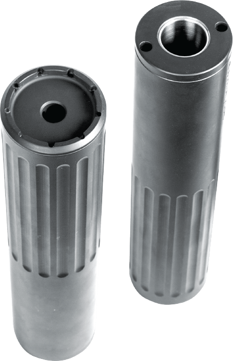 Two AMTAC CQBm Suppressors Top and Bottom